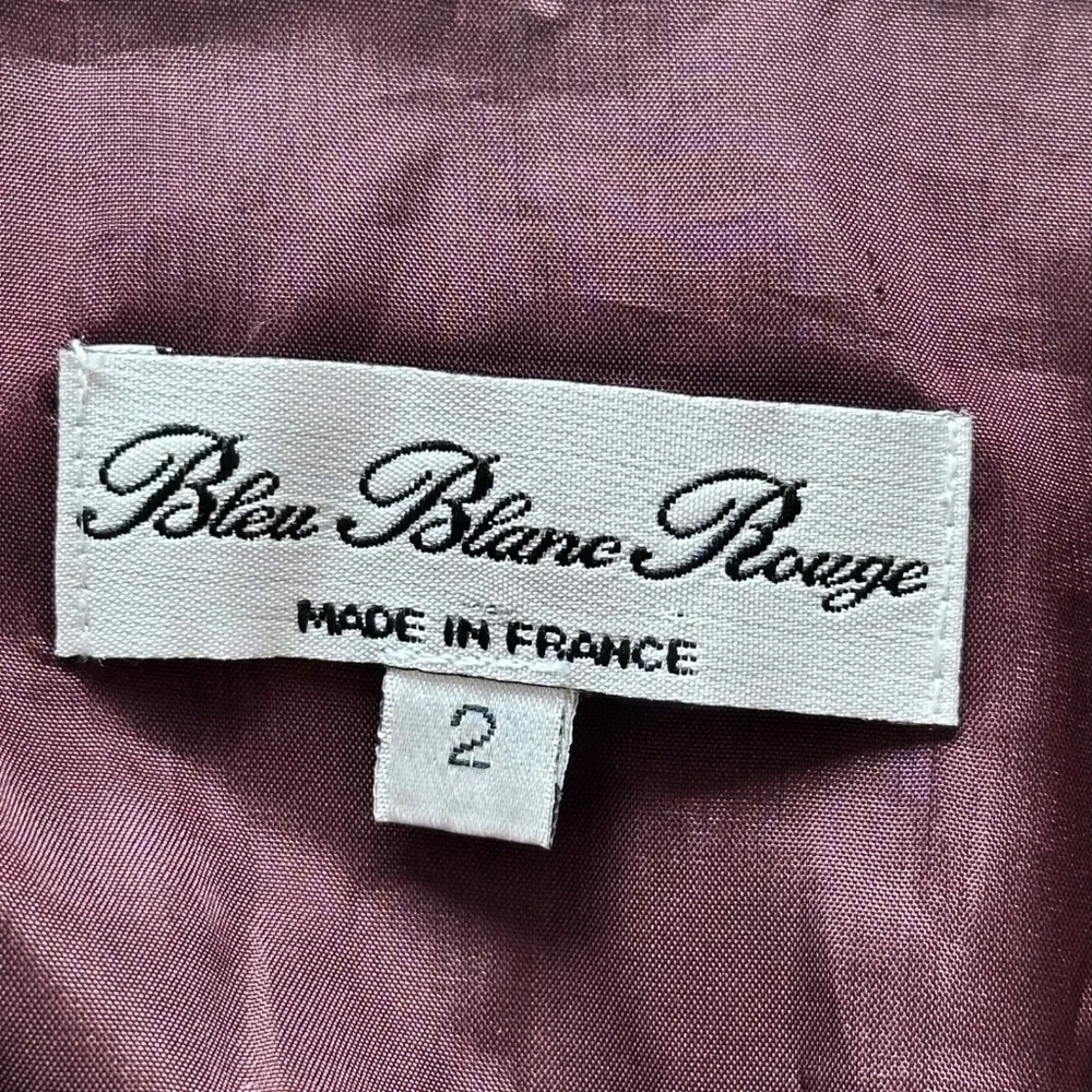 BLEU BLANC ROUGE Vintage Women L Brown/Blue Coat Fringe Suede Yellowstone Tribal